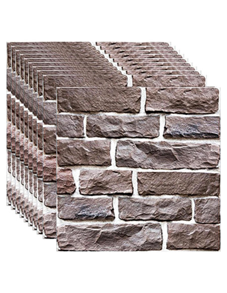 Paneles de Pared 3D Autoadhesivos Veczom - Ladrillo Piedra 10 Unidades Paneles de Pared 3D Autoadhesivos Veczom - Ladrillo Piedra 10 Unidades