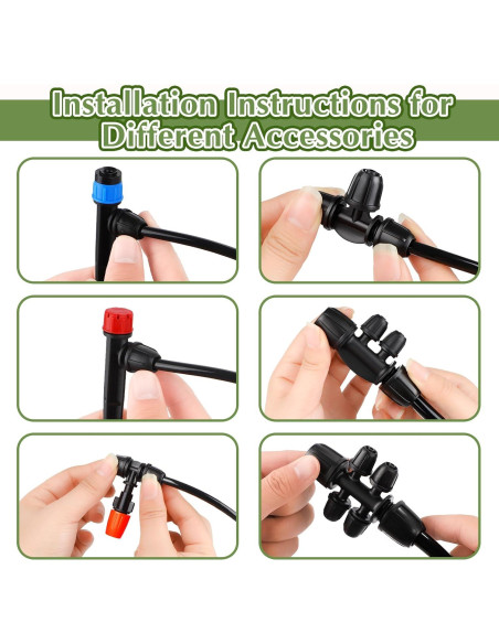 Kit de Riego por Goteo Automático TWOWYHI 30m y 15m Ajustable Kit de Riego por Goteo Automático TWOWYHI 30m y 15m Ajustable