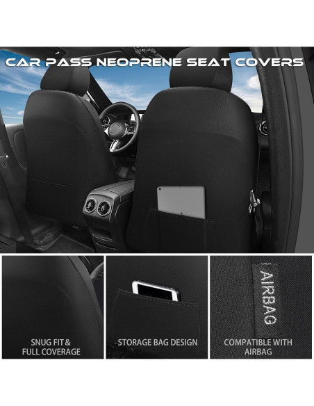 Fundas de Asiento de Coche CAR PASS Neopreno Impermeables Fundas de Asiento de Coche CAR PASS Neopreno Impermeables