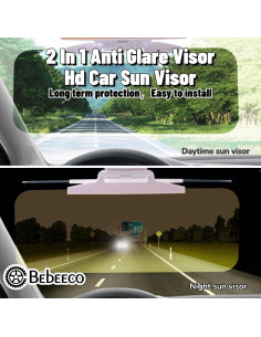 Visera Antirreflejo Bebeeco para Coche 2 en 1 HD Ajustable 2