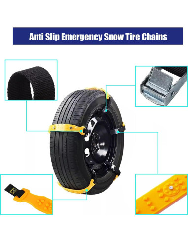 Cadenas de Nieve Antideslizantes Wimdoyily 10 Pcs para Autos