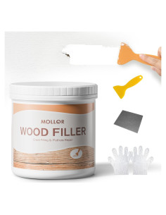 Masilla para Madera Mollor 32oz Kit Reparación Muebles