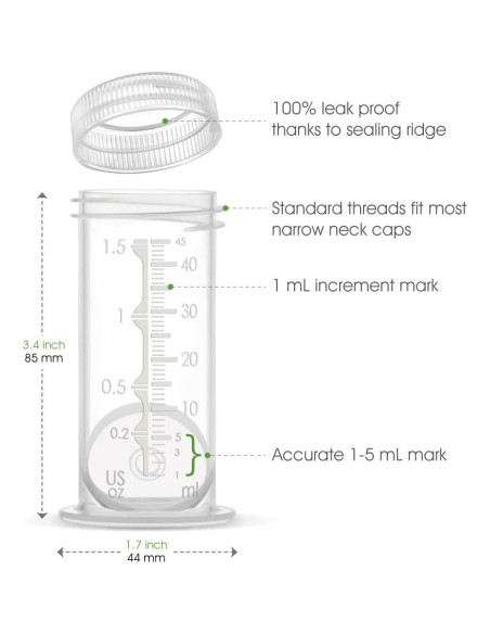 Contenedor de Almacenamiento de Leche Materna Maymom 4 Pcs 45 mL Contenedor de Almacenamiento de Leche Materna Maymom 4 Pcs 45 mL