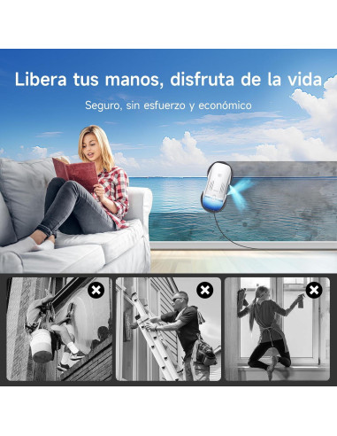 Robot Limpiador de Ventanas FMART T10PRO - Doble Spray 120ml