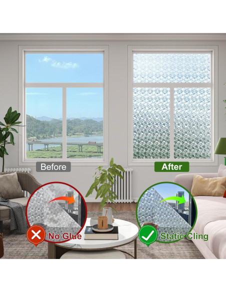 Película de Privacidad para Ventanas Proprodiudiu 44.5x299.7cm Película de Privacidad para Ventanas Proprodiudiu 44.5x299.7cm