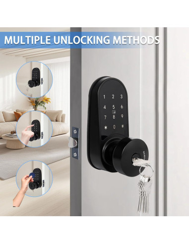 Cerradura Electrónica JESSTTI con Teclado y Alarma de Seguridad