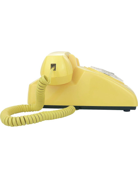 Teléfono de Escritorio Retro TelPal MY-301 Amarillo Manos Libres Teléfono de Escritorio Retro TelPal MY-301 Amarillo Manos Libres