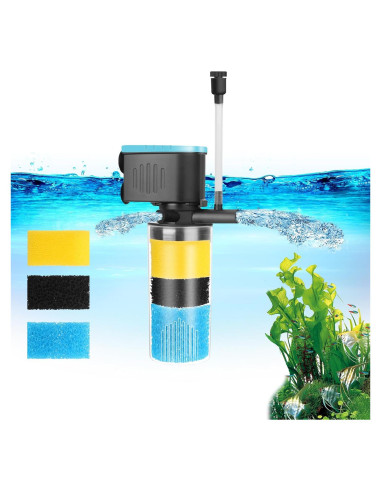 Filtro Interno para Acuario Devopet QT-088, 19-76L, 3 Etapas