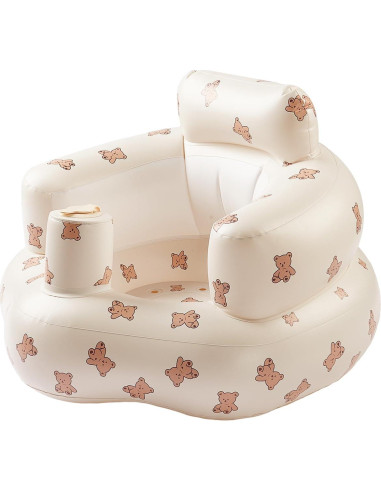 Asiento Inflable para Bebés Babygreat Oso Marrón 3-36 Meses