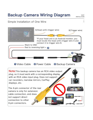 Cámara de Respaldo Tenpmas AHD 1080P 160 Impermeable