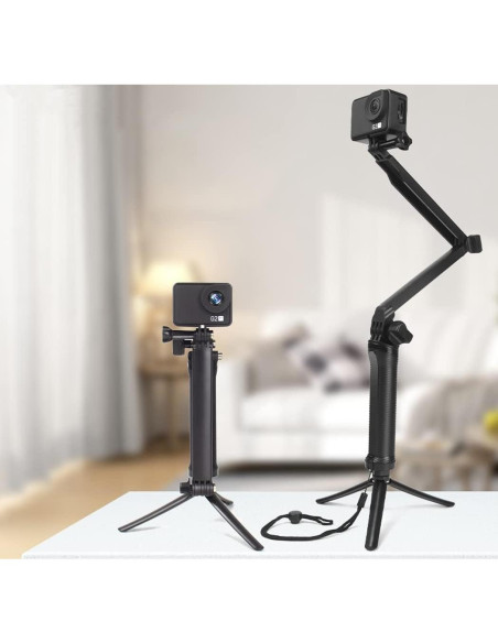Palo de Selfie Plegable ALILUSSO para GoPro Hero 13-9 y Más Palo de Selfie Plegable ALILUSSO para GoPro Hero 13-9 y Más