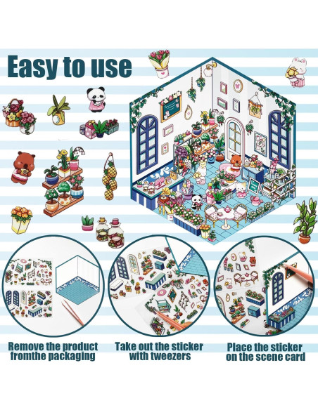 Pegatinas 3D DIY Zhzcncg - Taller de Osos, Restaurante, Barbería Pegatinas 3D DIY Zhzcncg - Taller de Osos, Restaurante, Barbería