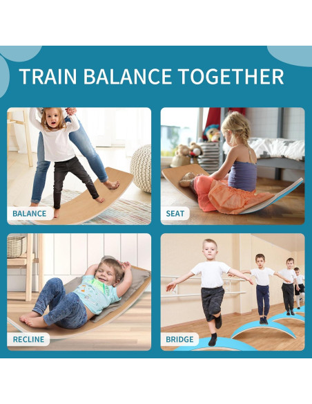 Tabla de Equilibrio Fitvids de Madera 81.28 cm Aqua Tabla de Equilibrio Fitvids de Madera 81.28 cm Aqua