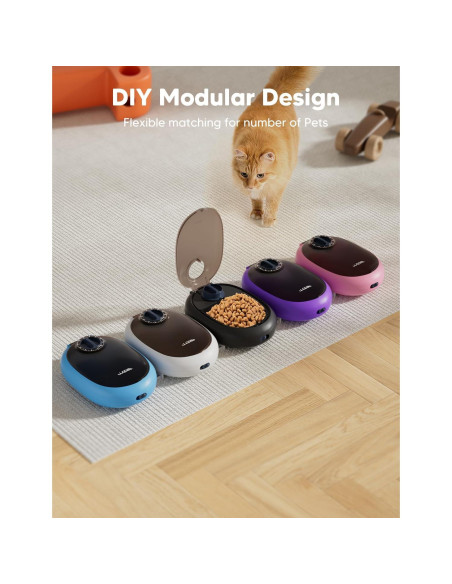 Dispensador Automático de Comida WOPET para Gatos y Perros 1.12kg Dispensador Automático de Comida WOPET para Gatos y Perros 1.12kg