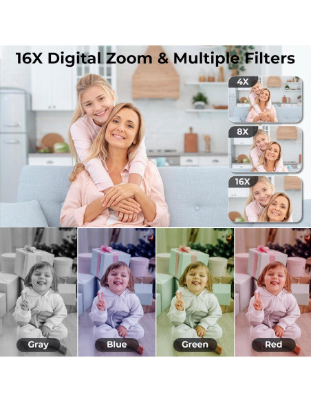Cámara Digital SMARTKLIK KP03 4K 44MP Zoom 16X Blanca Cámara Digital SMARTKLIK KP03 4K 44MP Zoom 16X Blanca