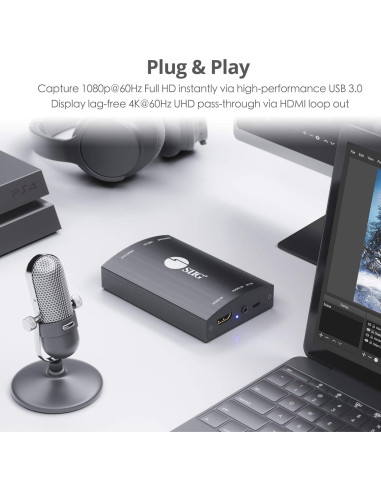 Tarjeta Captura HDMI USB 3.0 SIIG CE-H26H11-S1 4K 60Hz
