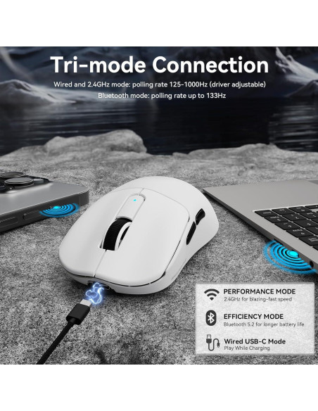 Ratón Gaming Inalámbrico MAMBASNAKE M3 Ultra-Ligero 39g Ratón Gaming Inalámbrico MAMBASNAKE M3 Ultra-Ligero 39g
