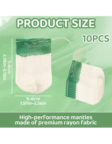 Mantillas de Linterna de Camping Pretwad - 10 PCS Verde