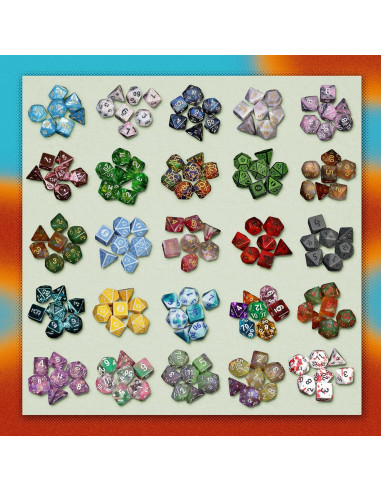 Dados de Misterio 1985 Games, Set de 7 Dados Poliedricos