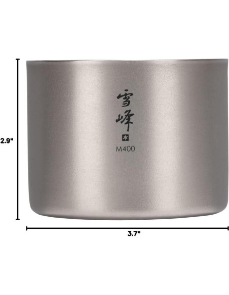 Taza Apilable de Titanio Doble Pared Snow Peak M400 400ml Taza Apilable de Titanio Doble Pared Snow Peak M400 400ml