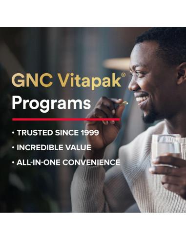 GNC Mega Men Vitapak Cognición 30 Paquetes Diarios 100mg Cafeína