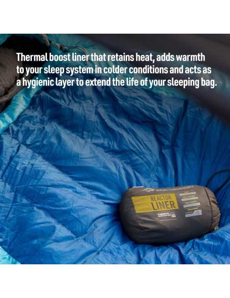 Sistema de Sueño Sea to Summit: Forro Reactor y Almohada Premium Sistema de Sueño Sea to Summit: Forro Reactor y Almohada Premium