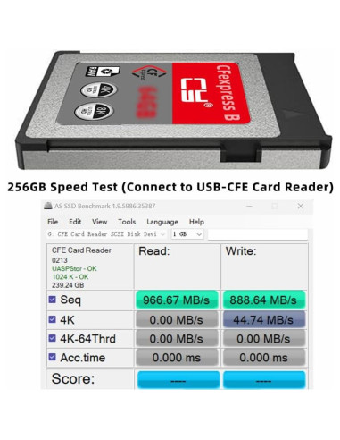 Tarjeta de Memoria CFexpress Tipo B 256GB Cablecc 8K RAW