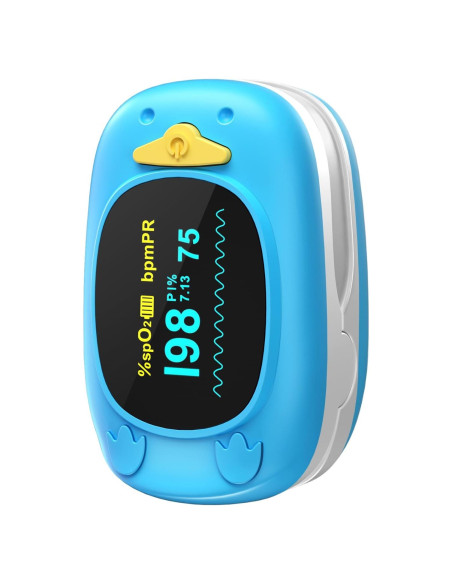 Oxímetro de Pulso para Niños HealthTree JKS50A OLED Azul Oxímetro de Pulso para Niños HealthTree JKS50A OLED Azul
