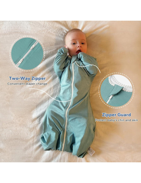 Saco de Sueño ZIGJOY 1.0 Tog Bambú Verde Menta 6-12 Meses Saco de Sueño ZIGJOY 1.0 Tog Bambú Verde Menta 6-12 Meses