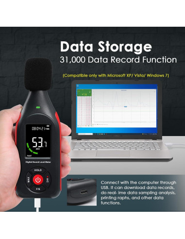 Medidor de Decibelios LANDTEK MILA44200 Portátil 30-130dB