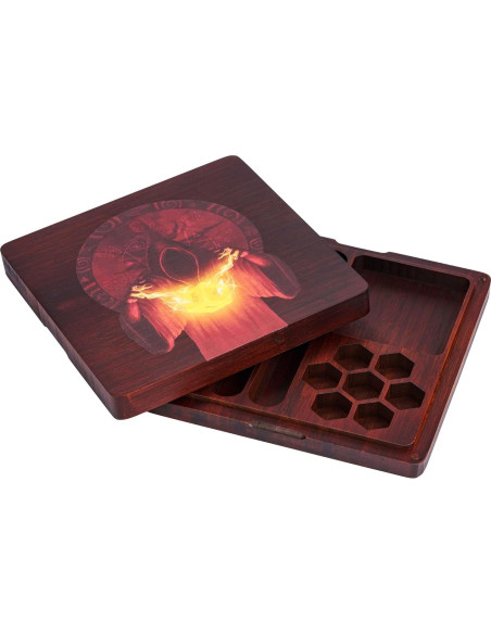 UDIXI Caja de Dados de Bambú 6 Compartimentos RPG Mago UDIXI Caja de Dados de Bambú 6 Compartimentos RPG Mago