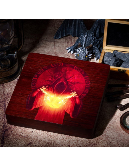 UDIXI Caja de Dados de Bambú 6 Compartimentos RPG Mago UDIXI Caja de Dados de Bambú 6 Compartimentos RPG Mago
