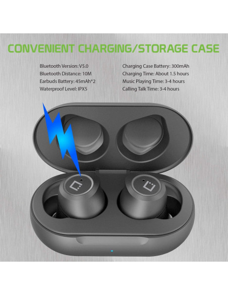 Auriculares Inalámbricos Cellet EB600BK con Estuche de Carga Auriculares Inalámbricos Cellet EB600BK con Estuche de Carga