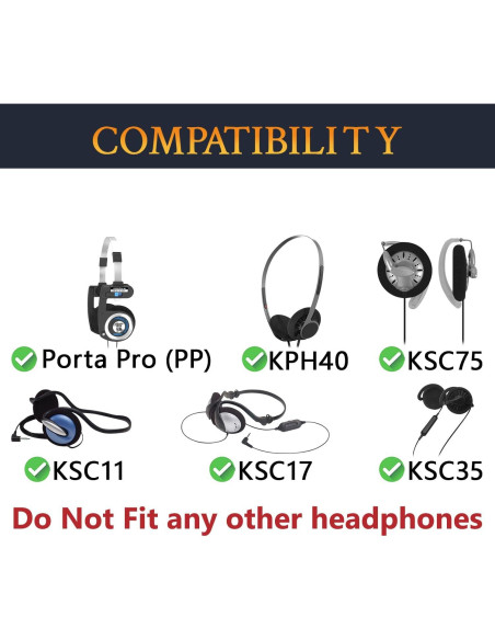 Almohadillas de Reemplazo SOULWIT para Auriculares Koss - Negro Almohadillas de Reemplazo SOULWIT para Auriculares Koss - Negro