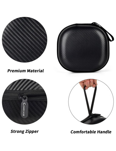 Funda para Auriculares COMECASE Doble Protección Negro 22.8x20.3cm