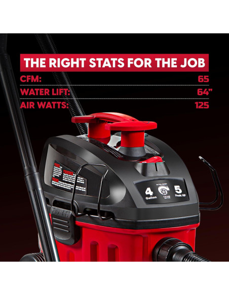 Aspiradora Húmeda/Seca Vacmaster 4 Galones 5 HP VF408B Aspiradora Húmeda/Seca Vacmaster 4 Galones 5 HP VF408B