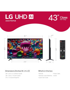Televisor LED LG 43UA7700P 4K Smart webOS 43" 6.2kg 2