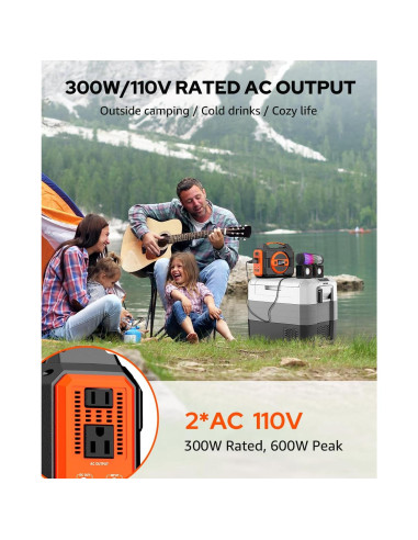 Banco de Energía Solar Portátil 300W Apowking 220Wh