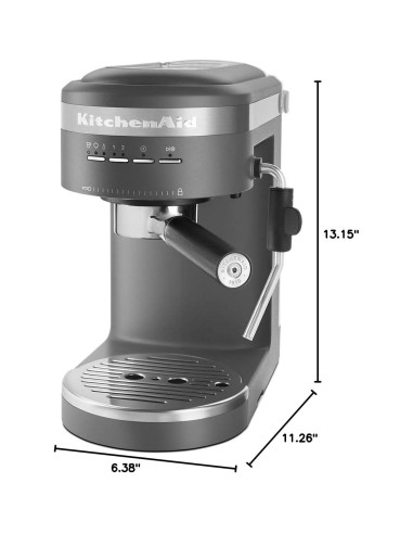 Máquina de Espresso KitchenAid KES6403, 1.4L, Gris Mate