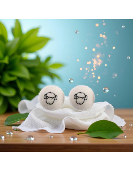 Bolas de Secadora de Lana Jizlan - Set de 2 Reutilizables Bolas de Secadora de Lana Jizlan - Set de 2 Reutilizables