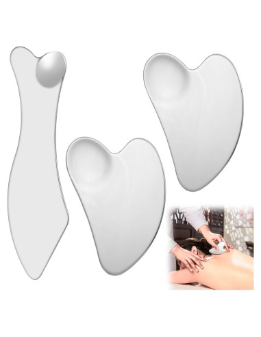 Set de Gua Sha de Acero Inoxidable Yuanchu - 3 Piezas