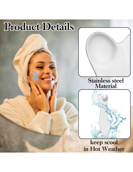 Set de Gua Sha de Acero Inoxidable Yuanchu - 3 Piezas Set de Gua Sha de Acero Inoxidable Yuanchu - 3 Piezas