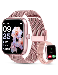 Reloj Inteligente KALINCO Rosa Pastel 44mm con Alexa y Fitness