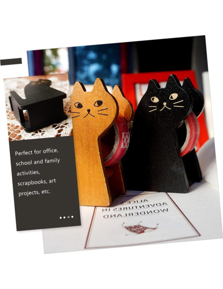 Dispensador de Cinta de Gato STOBOK - Cortador de Washi Tape Dispensador de Cinta de Gato STOBOK - Cortador de Washi Tape