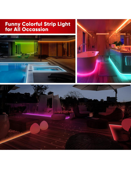 Tira LED RGB 16M Shine Decor IP68 Control Remoto APP Tira LED RGB 16M Shine Decor IP68 Control Remoto APP