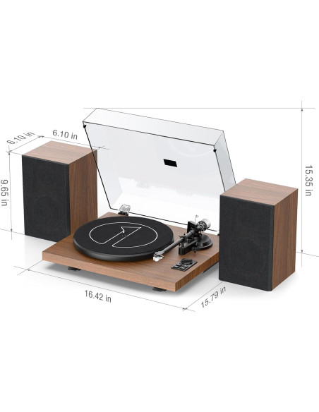Tornamesa HiFi 1 BY ONE Bluetooth con altavoces 36W Tornamesa HiFi 1 BY ONE Bluetooth con altavoces 36W