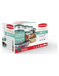 Contenedores de Almacenamiento Rubbermaid 26 Piezas Rectangulares