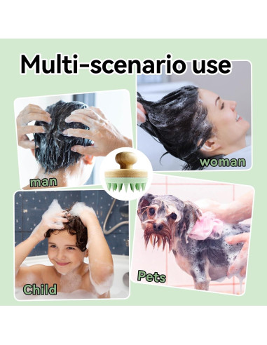 Cepillo de Masaje para Cuero Cabelludo Xrrzssq Verde 7.6cm