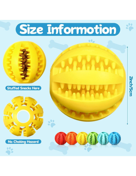 12 Pelotas Dispensadoras de Golosinas para Perros Suilung 5 cm 12 Pelotas Dispensadoras de Golosinas para Perros Suilung 5 cm