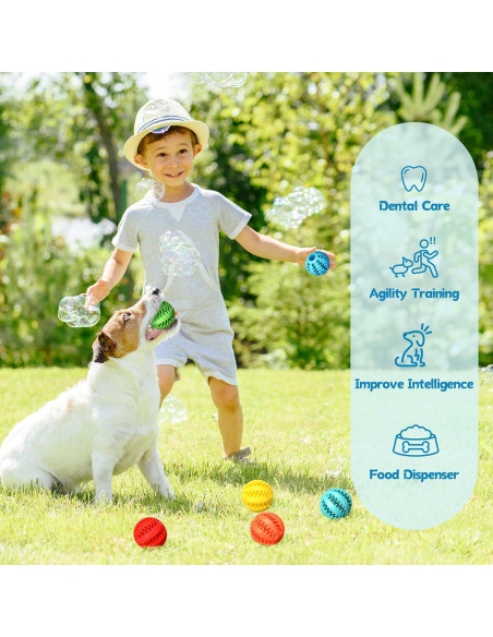12 Pelotas Dispensadoras de Golosinas para Perros Suilung 5 cm 12 Pelotas Dispensadoras de Golosinas para Perros Suilung 5 cm